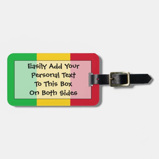 マリ簡単ID個人用フラグ ラゲッジタグ (正面横)