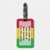 マリ簡単ID個人用フラグ ラゲッジタグ (裏面縦)