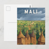 マリ イラスト 旅行 アート ヴィンテージ ポストカード (正面/裏面)