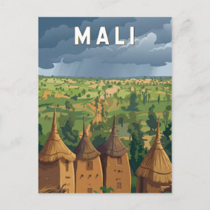 マリ イラスト 旅行 アート ヴィンテージ ポストカード