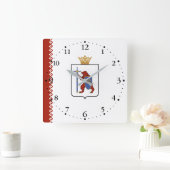 マリ・エル共和国旗 スクエア壁時計 (ホーム)