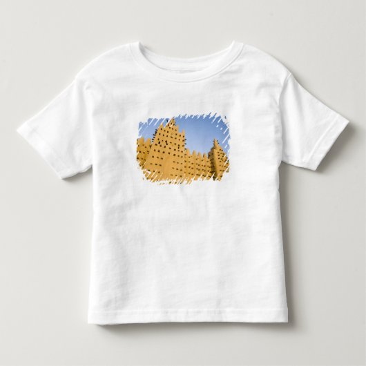 マリ、ジェンネ。大モスク トドラーTシャツ (正面)