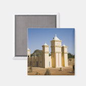 マリ、バマコ。バマコ・ジェンヌ・ロード・モスク マグネット (正面/裏面)