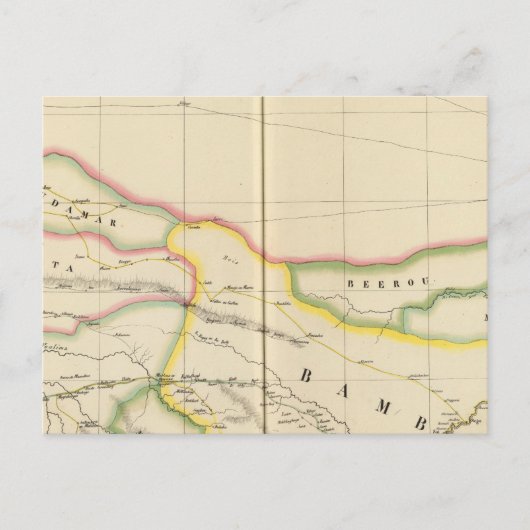 マリ モーリタニア ブルキナ, アフリカ ポストカード (正面)