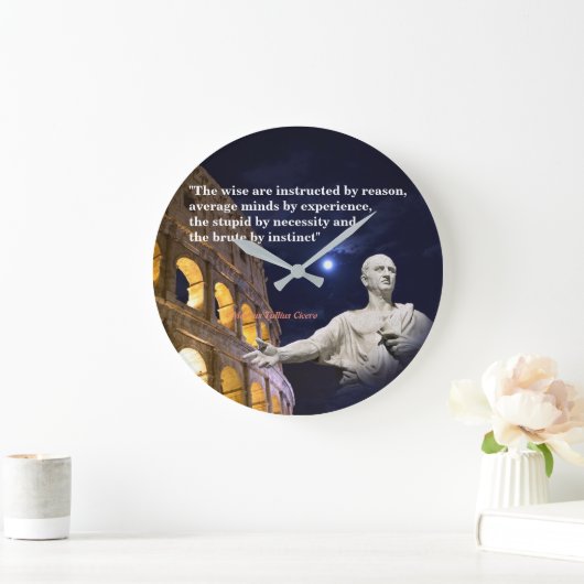 マルカスチュリウスキエロ引用文オンリューズ ラージ壁時計 (ホーム)