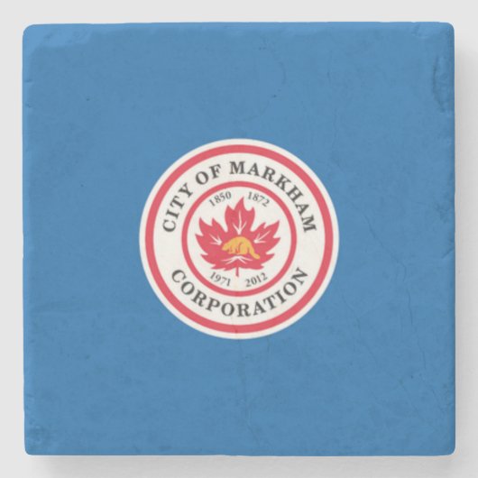 マルカム国旗（オンタリオ州，カナダ） ストーンコースター (正面)