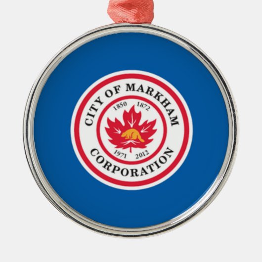 マルカム国旗（オンタリオ州，カナダ） メタルオーナメント (正面)