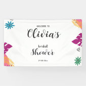 マルカラーの葉 ブライダルシャワー 横断幕 (横)