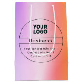 マルカラーオンブレ & 企業/ブランド連絡先情報 ミディアムペーパーバッグ (裏面)