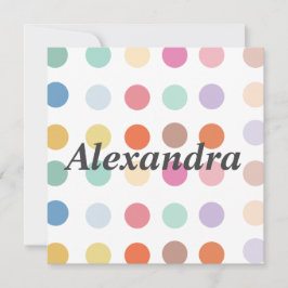 マルカラードット柄のグリーティングカード