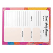 マルカラー抽象日記帳 - 毎日のタスクリスト ノートパッド (正面)