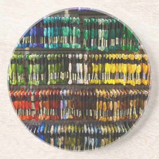 マルカラー抽象織り コースター (正面)