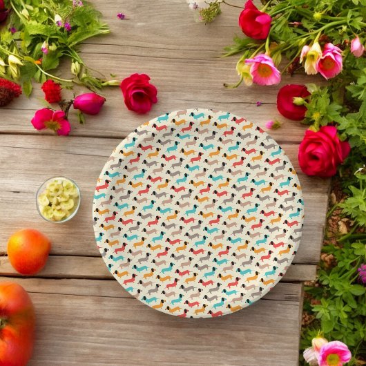 マルカラー犬の漫画 ペーパープレート