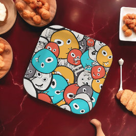 マルカラー落書きモンスター カートゥーン ペーパープレート