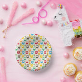 マルカラー カートゥーン フクロウ 紙皿 (パーティー)