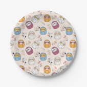 マルカラー スリーピー スカンク カートゥーン ペーパープレート (正面)