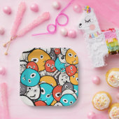 マルカラー ドゥードル モンスター カートゥーン ペーパープレート (パーティー)