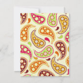 マルカラー・ペイズリー誕生日パーティー招待状 招待状 (裏面)
