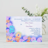 マルカラー ボヘミアンレインボーフラワーウェディング 招待状 (スタンド正面)