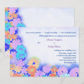 マルカラー ボヘミアンレインボーフラワーウェディング 招待状 (正面/裏面)