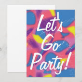 マルカラー レトロ90年代 招待状 (正面/裏面)