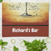 マルガリカスタムタバー金ゴールドパーソナライズされた キッチンタオル (折り畳み)