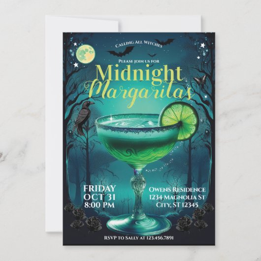マルガリタアットミッドナイトカクテルパーティの招待状 招待状 (正面)