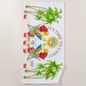 マルガリタオウムビーチタオル ビーチタオル (正面)