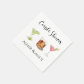 マルガリタオールドコファッションドスモブライダルカップル スタンダードカクテルナプキン (角)