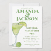 マルガリタカクテルウォーターカラー婚約パーティ 招待状 (正面)