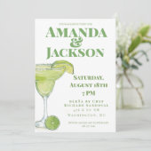 マルガリタカクテルウォーターカラー婚約パーティ 招待状 (スタンド正面)