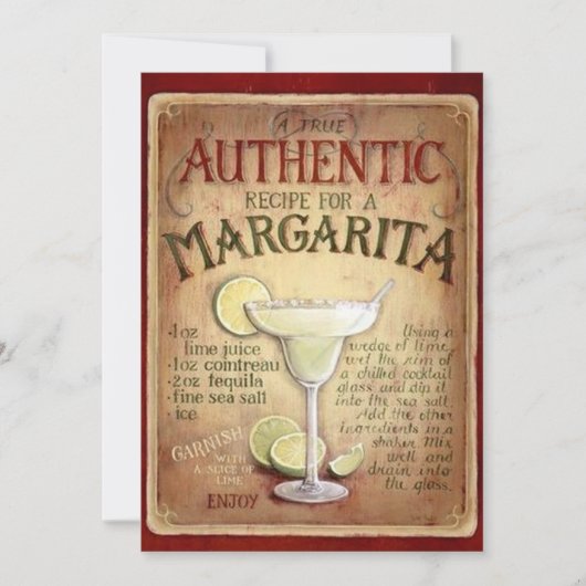 マルガリタカクテルパーティの招待状 招待状 (正面)