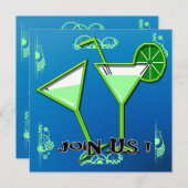 マルガリタカクテルパーティの招待状 招待状 (正面/裏面)