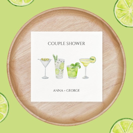 マルガリタカクテルブライダルカップルシャワー スタンダードカクテルナプキン