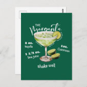マルガリタカクテルレシピバーアート ポストカード (正面/裏面)
