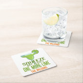 マルガリタカクテル | おもしろいバードリンクパーソナライズされた スクエアペーパーコースター (インサイチュ)