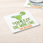 マルガリタカクテル | おもしろいバードリンクパーソナライズされた スクエアペーパーコースター (アングル)