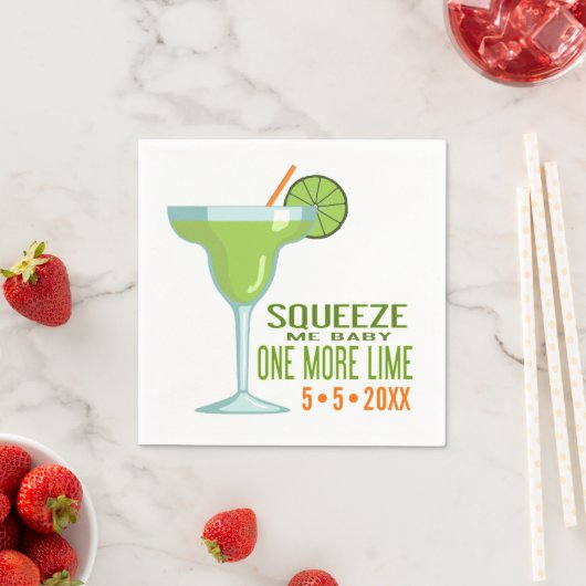 マルガリタカクテル | Squeeze Meベビーもう1つライム スタンダードカクテルナプキン (インサイチュ)