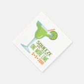 マルガリタカクテル | Squeeze Meベビーもう1つライム スタンダードカクテルナプキン (角)
