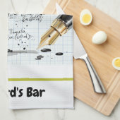 マルガリタカスタムバースケッチパーソナライズされた キッチンタオル (四つ折り)