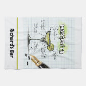 マルガリタカスタムバースケッチパーソナライズされた キッチンタオル (横)