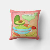 マルガリタグアカモールおもしろいカラフルお祝い クッション (裏面)