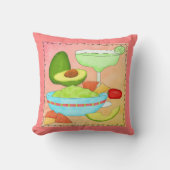 マルガリタグアカモールおもしろいカラフルお祝い クッション (正面)