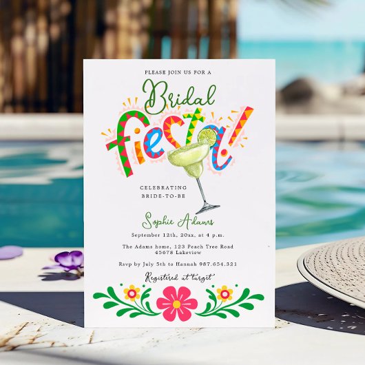 マルガリタコッチルメキシカンフィエスタブライダルシャワー 招待状