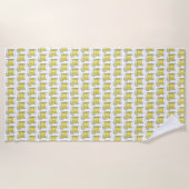 マルガリタサマーカクテルミックスドリンクライム塩 ビーチタオル (正面)