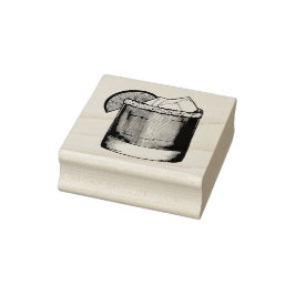 マルガリタサマーカクテルミックスドリンクライム塩 ラバースタンプ