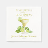 マルガリタスウィズマイセニョリタスブライダルシャワー スタンダードカクテルナプキン (正面)