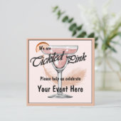 マルガリタチックルピンクフィエスタパーティの招待状 招待状 (スタンド正面)