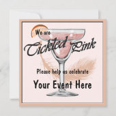 マルガリタチックルピンクフィエスタパーティの招待状 招待状 (正面)