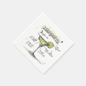 マルガリタドリンクレシピカクテルナプキン スタンダードカクテルナプキン (角)